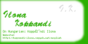 ilona koppandi business card